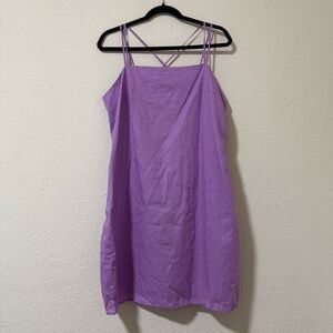 H&M Lilac Linen Strappy Dress